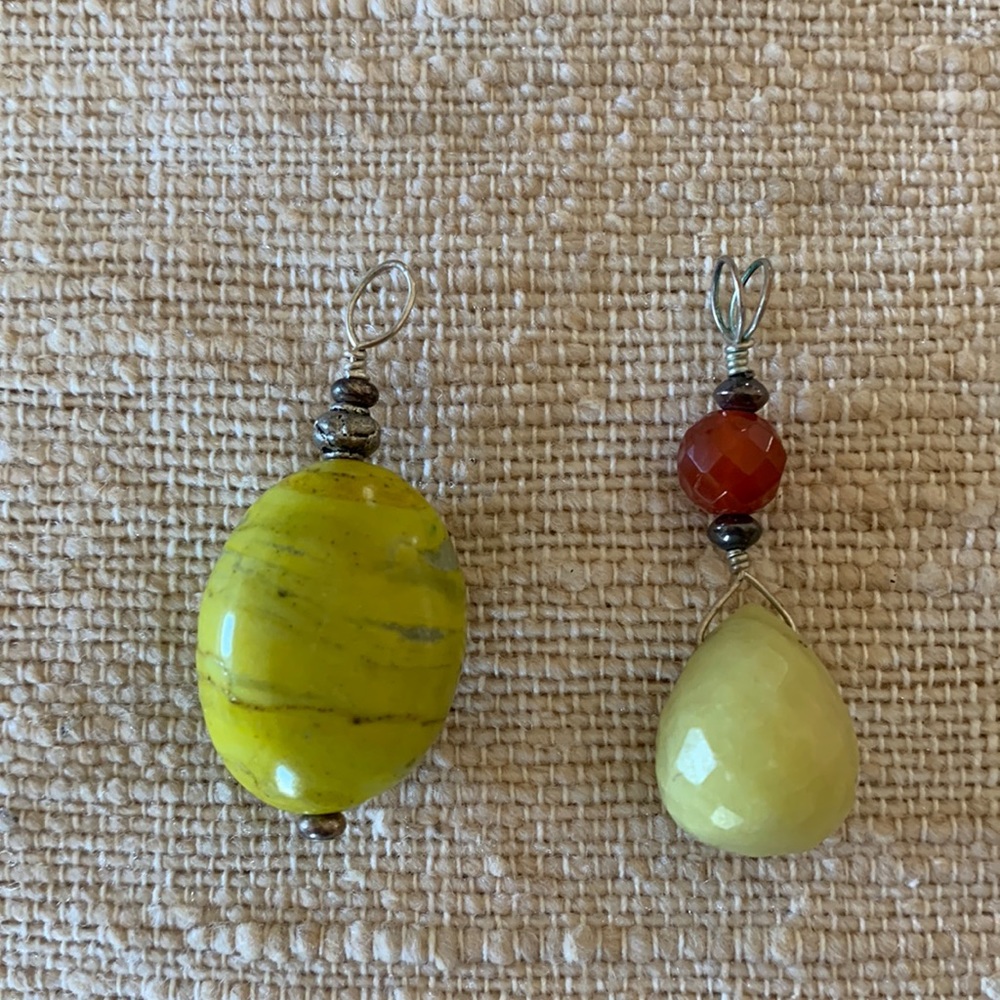 Two stone pendants